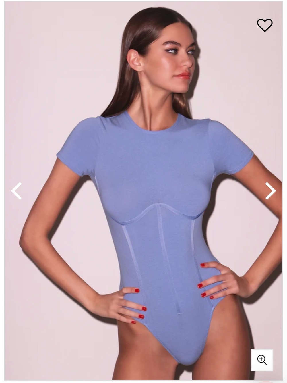 Fleur du mal T Shirt bodysuit in denim blue